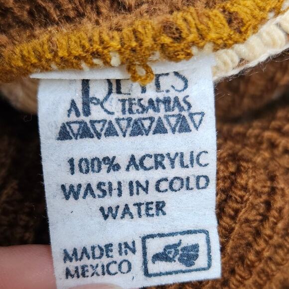 Reyes OS Mexican Jorongo Sarape Poncho Fringe Boho Charro Western Fall Unisex - Picture 4 of 13